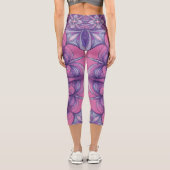 Blühendes Rosa Capri Leggings (Rückseite)