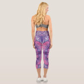 Blühendes Rosa Capri Leggings (Rückseite)