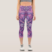 Blühendes Rosa Capri Leggings (Vorderseite)