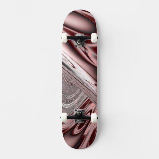 Blühendes rotes Fraktal Skateboard (Vorderseite)