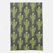Blühendes Saguaro-Kaktus-Geschirrtuch Geschirrtuch (Vertikal)
