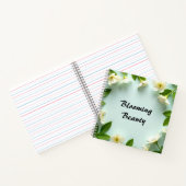 Blühendes SchönheitsNotebook mit weißem Blumendesi Notizblock (Innenseite)
