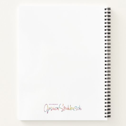 Blühendes Spiralheft/Zeitschrift Notizblock (Rückseite)