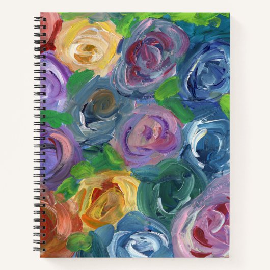 Blühendes Spiralheft/Zeitschrift Notizblock (Vorderseite)