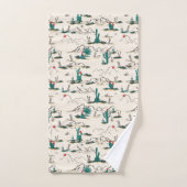 Blühendes Succulents-Muster Badhandtuch Set (Handtuch)