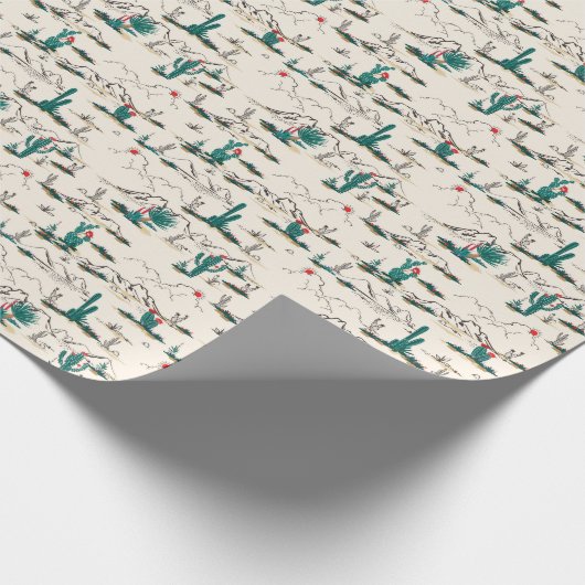 Blühendes Succulents-Muster Geschenkpapier (Ecke)