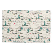 Blühendes Succulents-Muster Kissenbezug (Rückseite-Links)