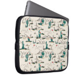 Blühendes Succulents-Muster Laptopschutzhülle (Vorne Rechts)