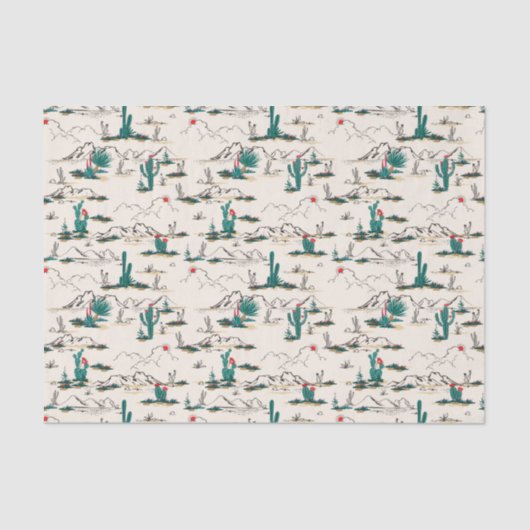 Blühendes Succulents-Muster Seidenpapier (Vorderseite)