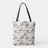 Blühendes Succulents-Muster Tasche (Rückseite)