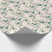 Blühendes Sukkulentenmuster Geschenkpapier (Ecke)