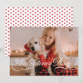 Blühendes Valentinstag-Skriptfoto Feiertagskarte (Vorne/Hinten)