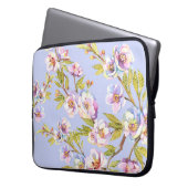 Blühendes Wasserfarbenmuster für die Apfelkirsche Laptopschutzhülle (Vorderseite Links)