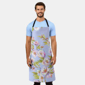 Blühendes Wasserfarbenmuster für die Apfelkirsche Schürze (Getragen)
