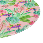 Blühendes Wasserfarbenmuster Schneidebrett (Ecke)