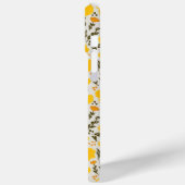 Blühendes Wiesengelbes Blumenmuster und Monogramm Case-Mate iPhone Hülle (Rückseite / Links)