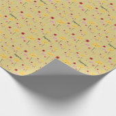 Blühmuster Geschenkpapier (Ecke)