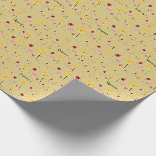 Blühmuster Geschenkpapier (Ecke)