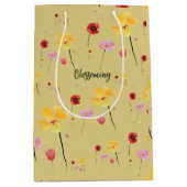 Blühmuster Mittlere Geschenktüte (Vorderseite)