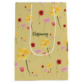 Blühmuster Mittlere Geschenktüte (Rückseite)