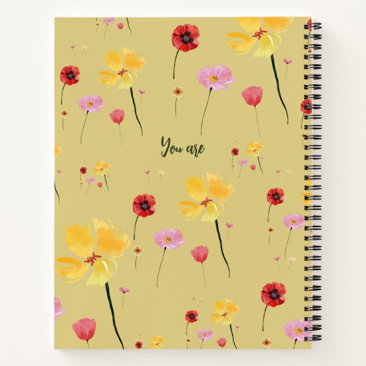 Blühmuster Notizblock (Rückseite)