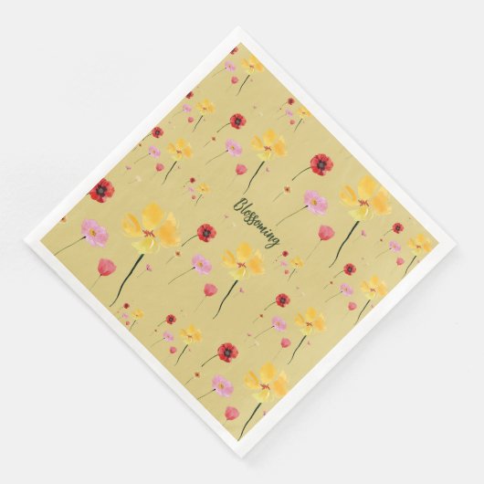 Blühmuster Serviette (Ecke)