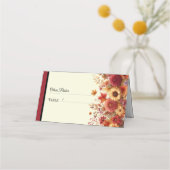 Blühtest Aquarellcreme Place C Platzkarte (Rückseite)