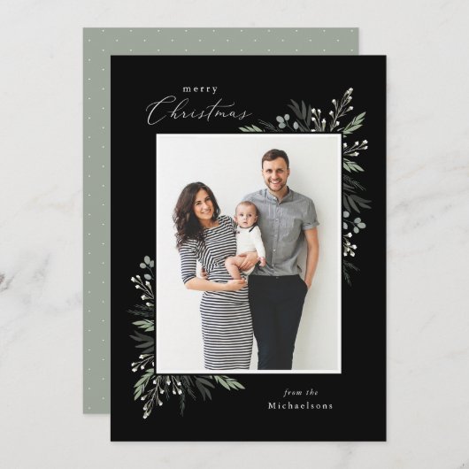 Blühtest Feiertagskarte (Vorne/Hinten)