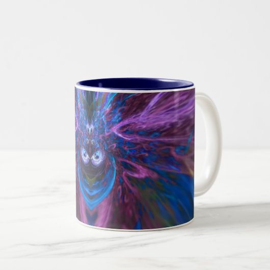 Bluiei Fraktal Face Art Tasse (VorderseiteRechts)