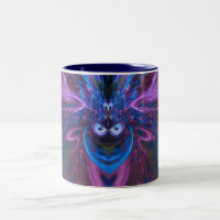 Bluiei Fraktal Face Art Tasse