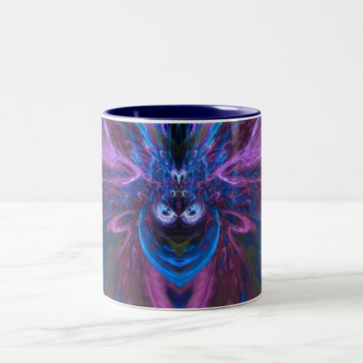 Bluiei Fraktal Face Art Tasse (Mittel)