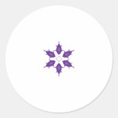 Bluisch Lila katholische Kirchenpfeife Runder Aufkleber (Vorderseite)