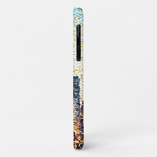 Bluisches Mosaik aus Großstadt Case-Mate iPhone Hülle (Hinten/Links)