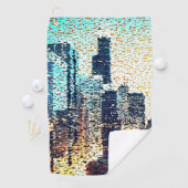 Bluisches Mosaik aus Großstadt Golfhandtuch (Insitu)