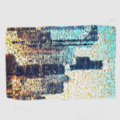 Bluisches Mosaik aus Großstadt Golfhandtuch (Horizontal)