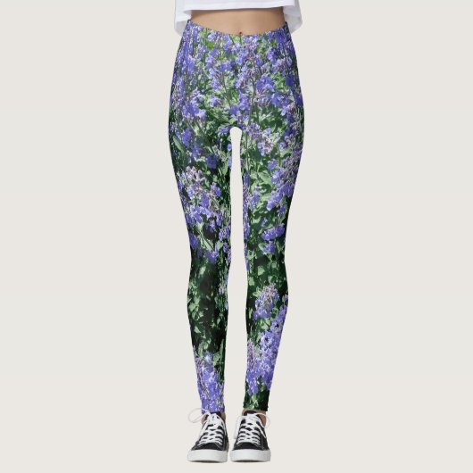 Bluish Floral Leggings (Vorderseite)