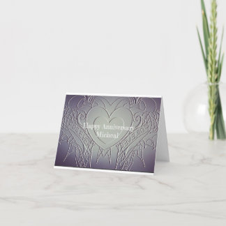 Bluish Gray 1. Jubiläum Feiertagskarte