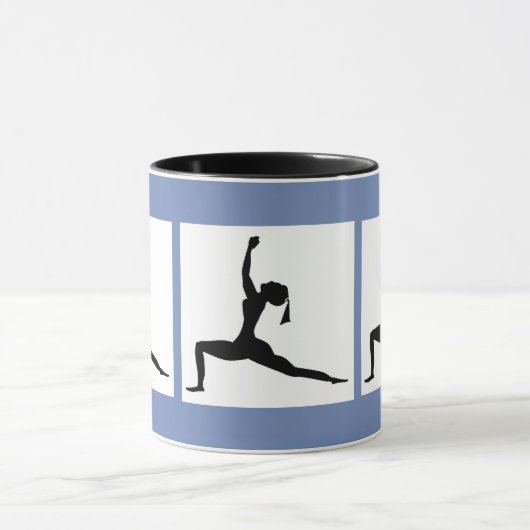 Bluish Gray Combo 'Fun Yoga entwirft Kaffee Tasse/ Tasse (Zentrum)