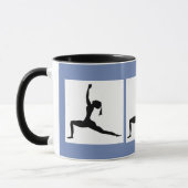 Bluish Gray Combo 'Fun Yoga entwirft Kaffee Tasse/ Tasse (Links)