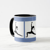 Bluish Gray Combo 'Fun Yoga entwirft Kaffee Tasse/ Tasse (Vorderseite Links)