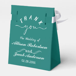 Bluish Green & White Gastgeschenk Hochzeit Box Geschenkschachtel