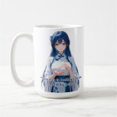 Bluish Hair Royal Anime Girl Kaffeetasse (Links)