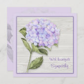 Bluish lila hydrangea Sympathie-Karte Feiertagskarte (Vorne/Hinten)
