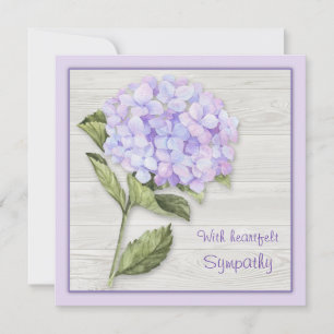 Bluish lila hydrangea Sympathie-Karte Feiertagskarte