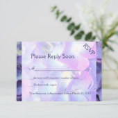 ©Bluish Lila Hydrangea UAWG Response Card RSVP Karte (Stehend Vorderseite)