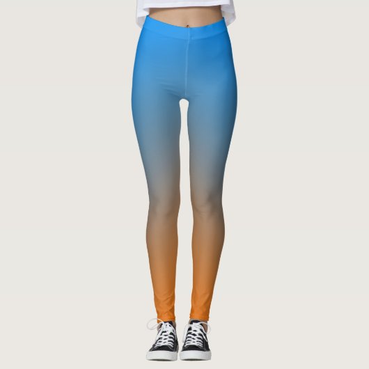 Bluish Orange Gradient  Leggings (Vorderseite)