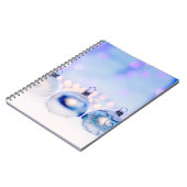 Bluish Silver Weihnachtsdekor Balls Notizblock (Linke Seite)