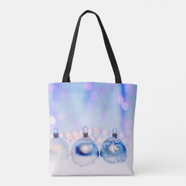 Bluish Silver Weihnachtsdekor Balls Tasche