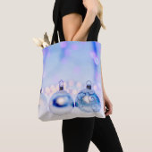 Bluish Silver Weihnachtsdekor Balls Tasche (Von Nahem)