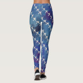Bluish watercolor with airplantern pattern leggings (Rückseite)